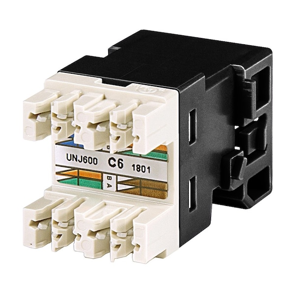 Commscope UNIPRISE MODULAR RJ45 JACKCAT 6, UTP 8 POSITION, BLACKMID #760237777 UNJ600-BK - main